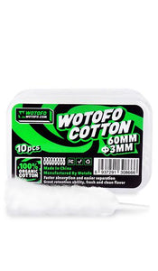 Wotofo Agleted Organic Cotton 10pc 3mm-Cotton-Vapour Titan