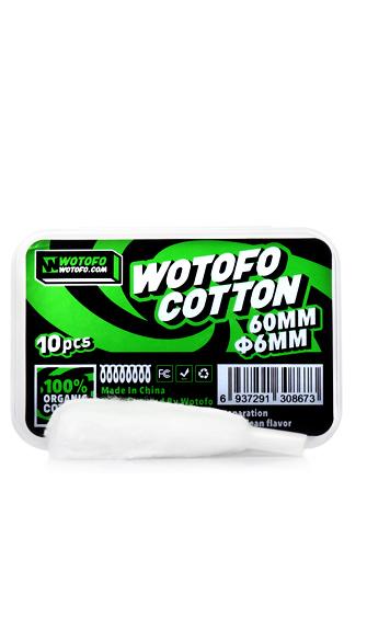 Wotofo Agleted Organic Cotton 10pc 6mm-Cotton-Vapour Titan